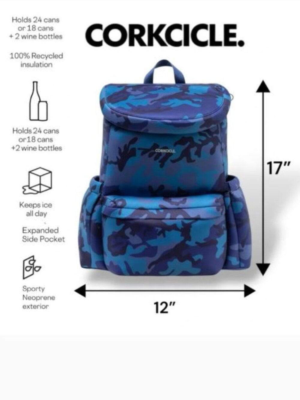 Corkcicle Lotus Backpack Cooler NWT + Free Gift - Picture 2 of 15